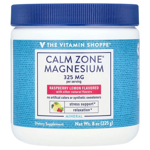 The Vitamin Shoppe Calm Zone Magnesium Raspberry Lemon 8 Oz 225 G product image