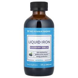 The Vitamin Shoppe Liquid Iron Blackberry Vanilla 8 Fl Oz 236 5 Ml