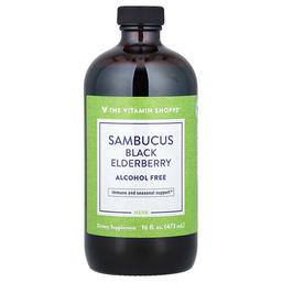 The Vitamin Shoppe Sambucus Black Elderberry Alcohol Free 16 Fl Oz 473 Ml