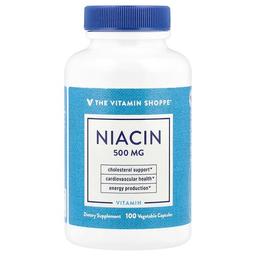 The Vitamin Shoppe Niacin 500 Mg 100 Vegetable Capsules