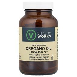 Vitality Works Oregano Oil Carvacrol 70 510 Mg 120 Liquid Veggie Caps