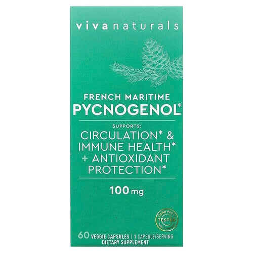 Viva Naturals French Maritime Pycnogenol 100 Mg 60 Veggie Capsules product image