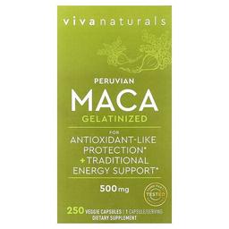 Viva Naturals Peruvian Maca Gelatinized 500 Mg 250 Veggie Capsules