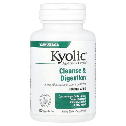 Kyolic Aged Garlic Extract Cleanse Digestion Formula 102 100 Veggie Tablets product image