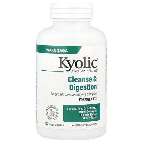 Kyolic Aged Garlic Extract Cleanse Digestion Formula 102 200 Veggie Capsules product image
