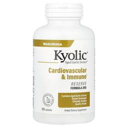 Kyolic Aged Garlic Extract Cardiovascular Immune Reserve Formula 200 120 Capsules 600 Mg Per Capsule