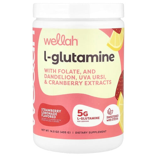 Wellah L Glutamine Strawberry Lemonade 14 5 Oz 405 G product image