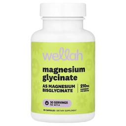 Wellah Magnesium Glycinate 210 Mg 90 Capsules 70 Mg Per Capsule
