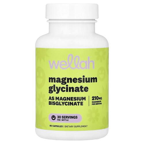Wellah Magnesium Glycinate 210 Mg 90 Capsules 70 Mg Per Capsule product image