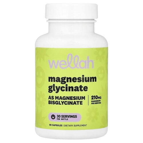 Wellah Magnesium Glycinate 210 Mg 90 Capsules 70 Mg Per Capsule product image