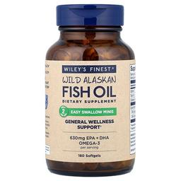 Wiley S Finest Wild Alaskan Fish Oil Easy Swallow Minis 180 Softgels