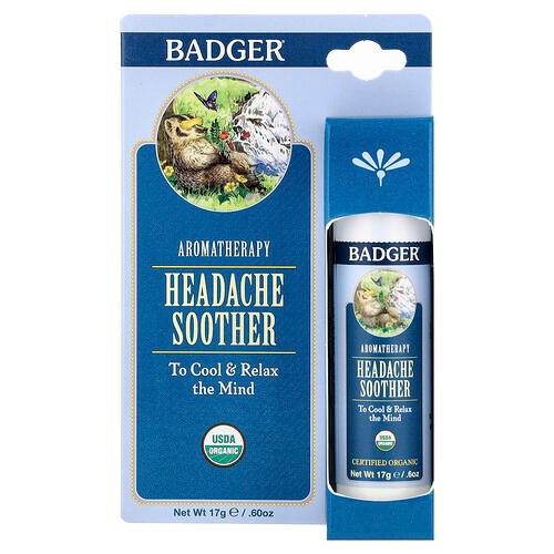 Badger Aromatherapy Headache Soother Peppermint Lavender 0 60 Oz 17 G product image