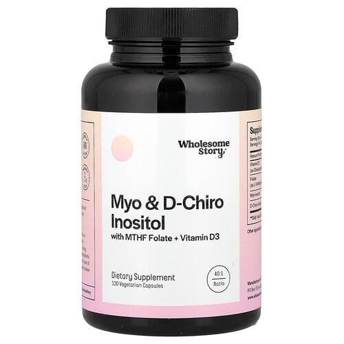 Wholesome Story Myo D Chiro Inositol With Mthf Folate Vitamin D3 120 Vegetarian Capsules product image