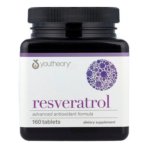 Youtheory Resveratrol 160 Tablets product image