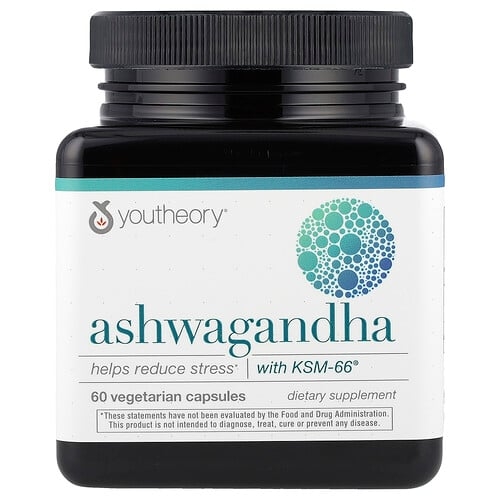 Youtheory Ashwagandha 60 Vegetarian Capsules product image