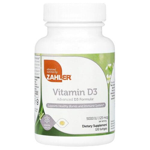 Zahler Vitamin D3 Advanced D3 Formula 125 Mcg 5 000 Iu 120 Softgels product image