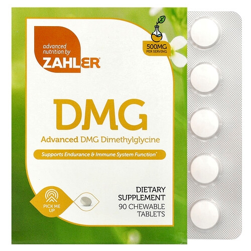 Zahler Advanced Dmg Dimethylglycine 500 Mg 90 Chewable Tablets product image