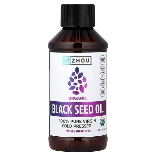 Zhou Nutrition Organic Black Seed Oil 4 Fl Oz 118 Ml product image
