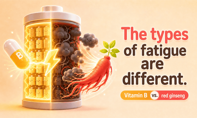 For Metabolic Fatigue, Vitamin B; For Stress Fatigue, Red Ginseng â Choose Based on Your Fatigue!