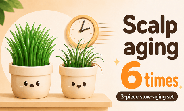 The Scalp Ages 6 Times Faster Than Face, 3-Piece Anti-Aging Set Recommended by Pharmacist