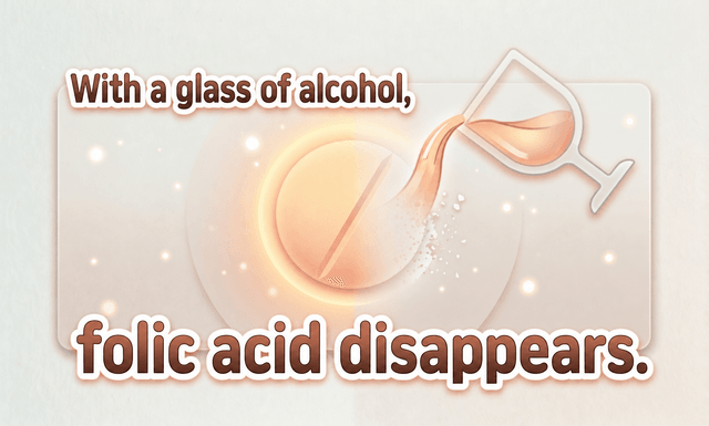 One Glass of Alcohol Wipes Out the Folic Acid You Took That Day